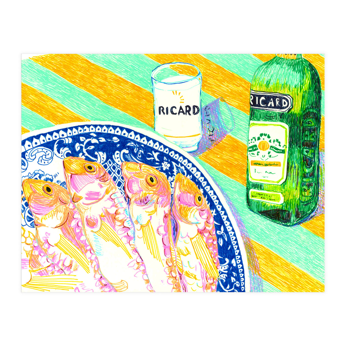 Lunch Rougets & Pastis (Print Only)