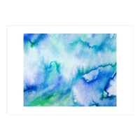 Watercolor turquoise tie-dye (Print Only)