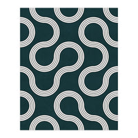 My Favorite Geometric Patterns No.35 - Green Tinted Navy Blue (Print Only)