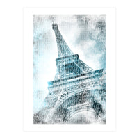 PARIS Watercolor Eiffel Tower | turquoise (Print Only)