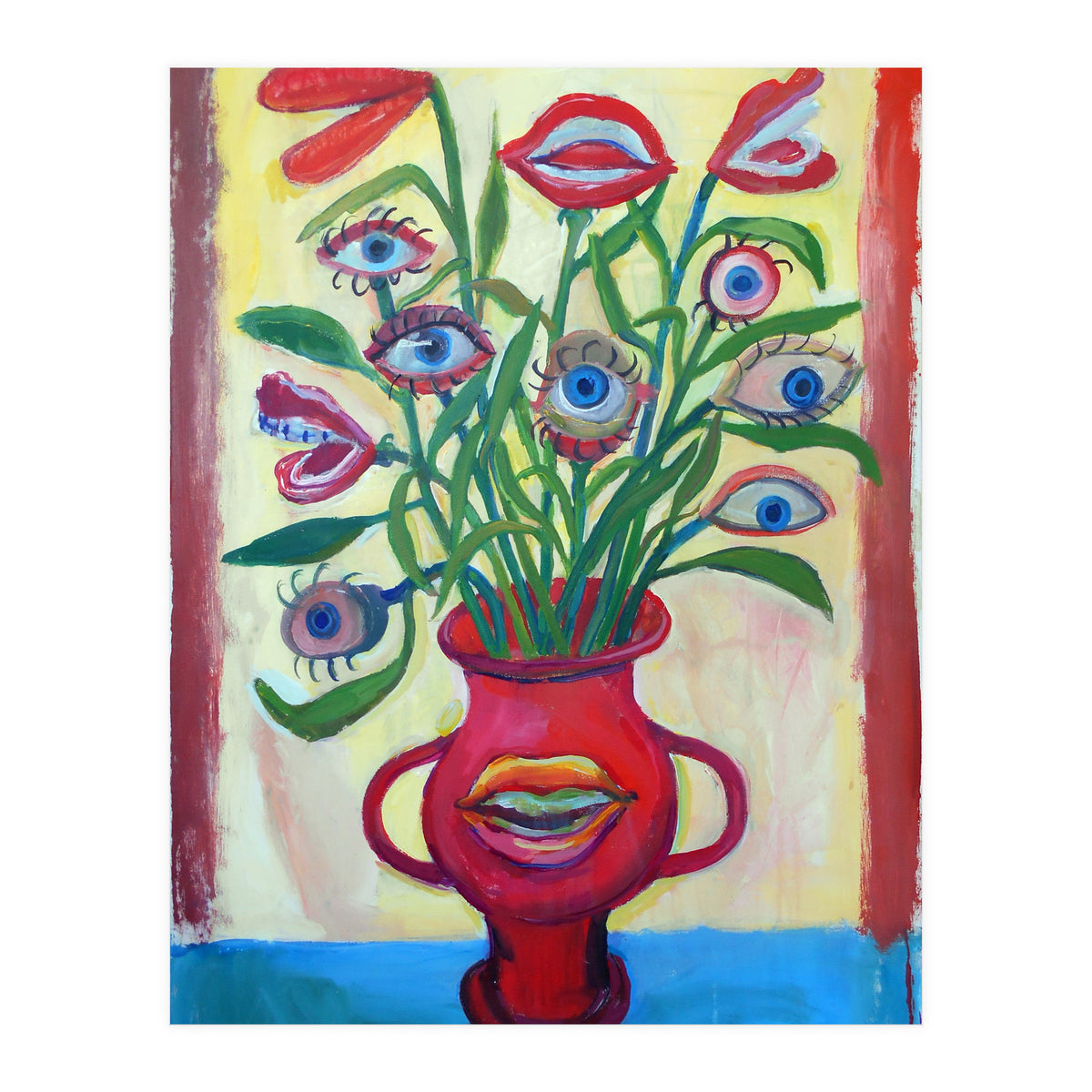 Florero Y Ojos (Print Only)