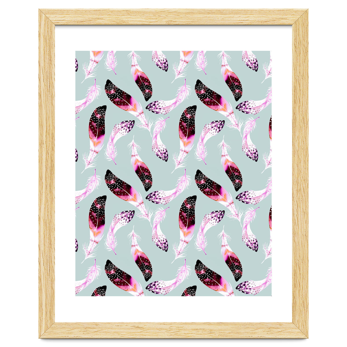 Bohemian pattern of feathers