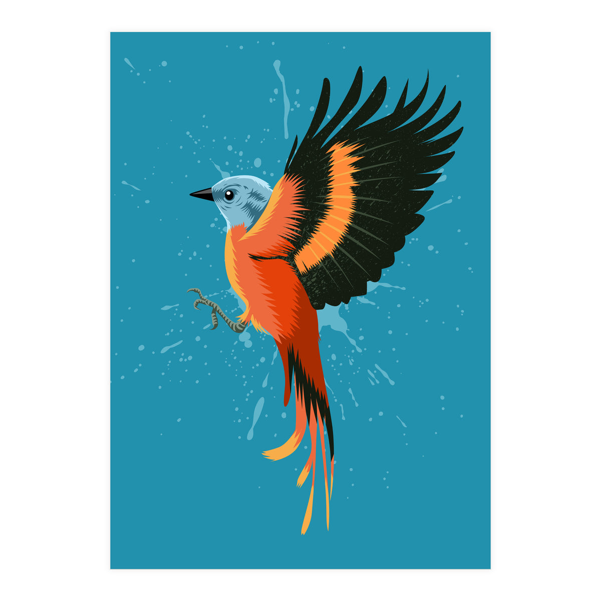 Tropical flying bird (Print Only)
