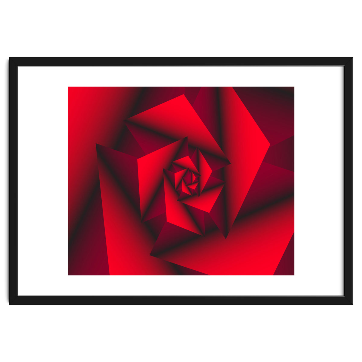 Red Abstract Geometric