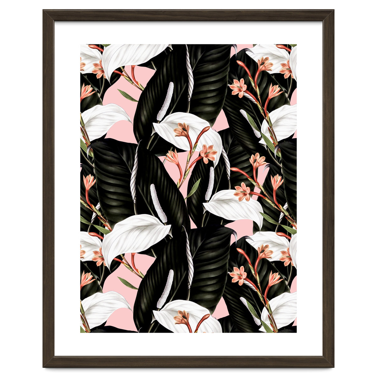 Flowery exotic botanical pink