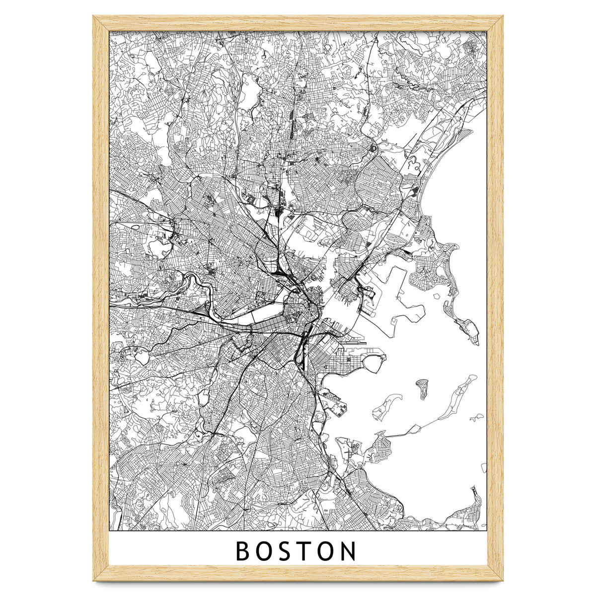 Boston White Map