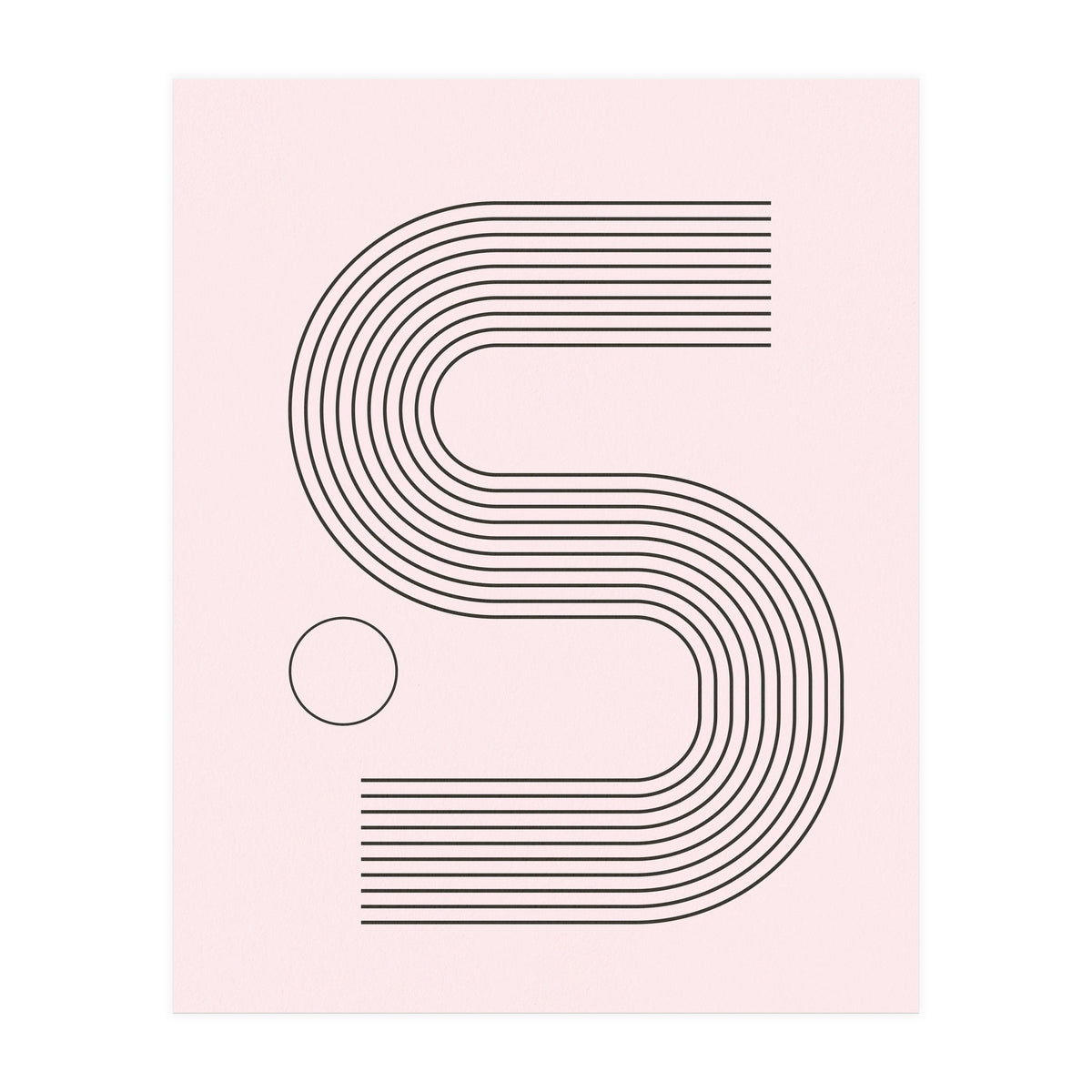 Rainbow Line Art Mid Century Modern (Print Only)