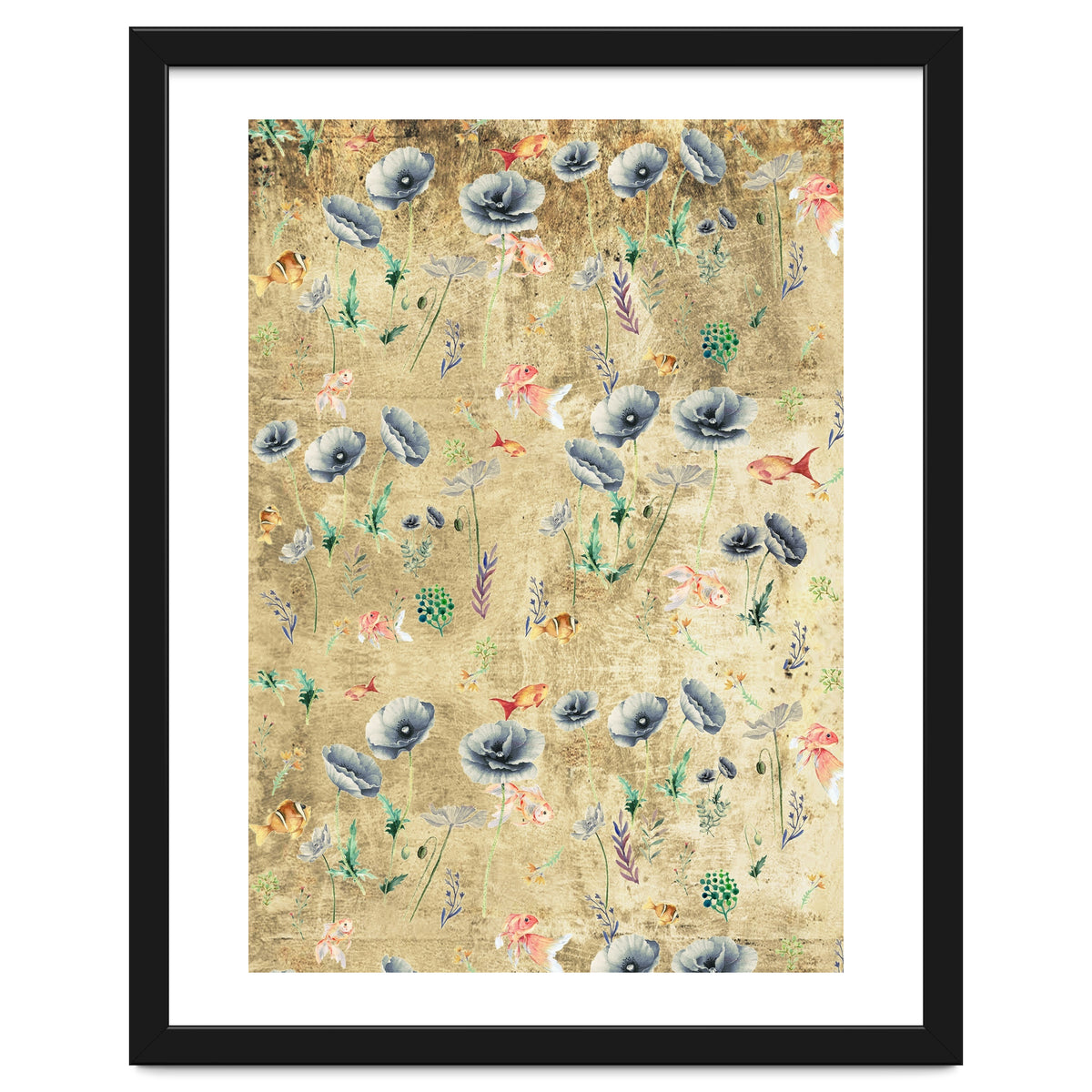 Fishes & Garden #Gold-plated