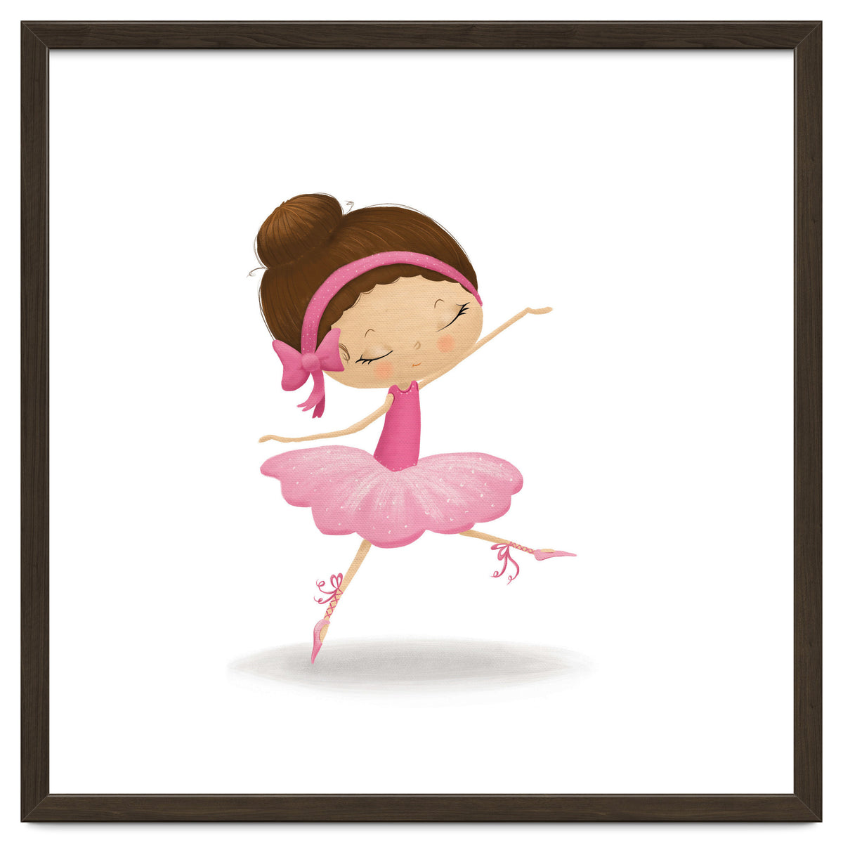 Adorable Leaping Ballerina Nursery Print