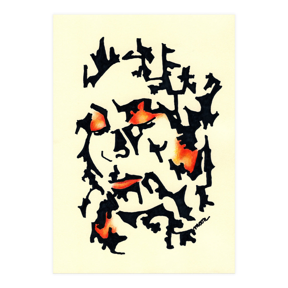 Woman in Red (Print Only)