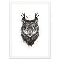 Deer Wolf Bw