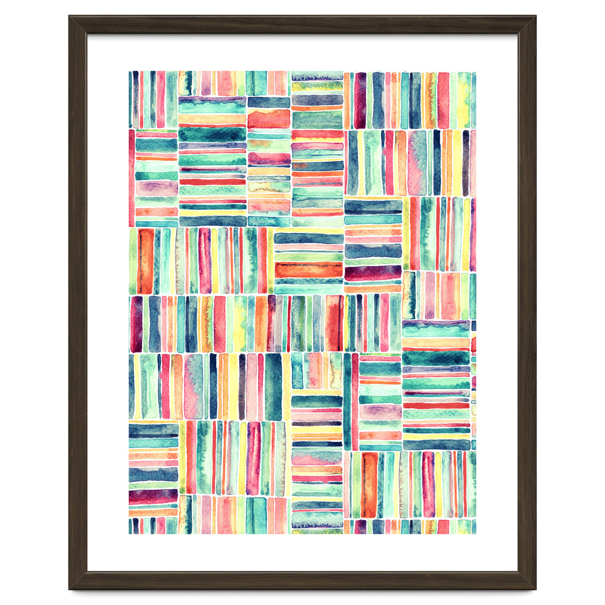 Retro Beach Chair Pastel Watercolor Stripes