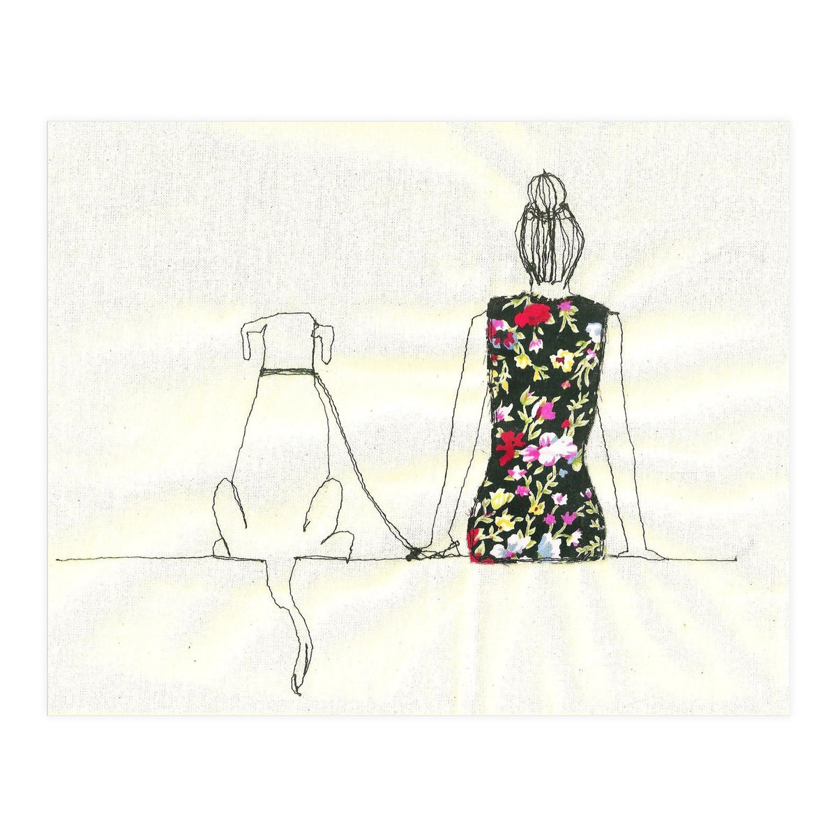 Girl And Dog Print (Print Only)