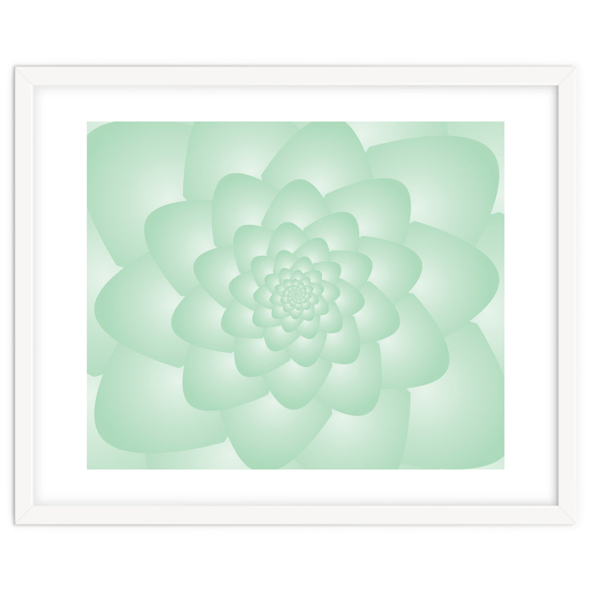 Pastel Colors Flower Pattern Set Green