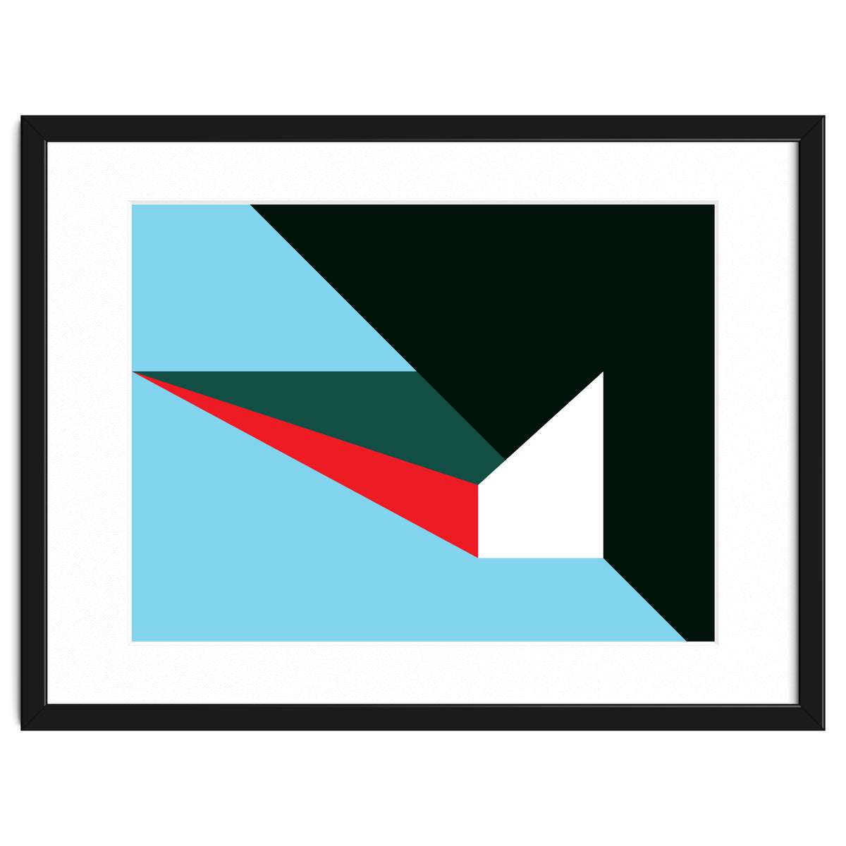 Geometric Shapes No. 45 - red, blue, green & black