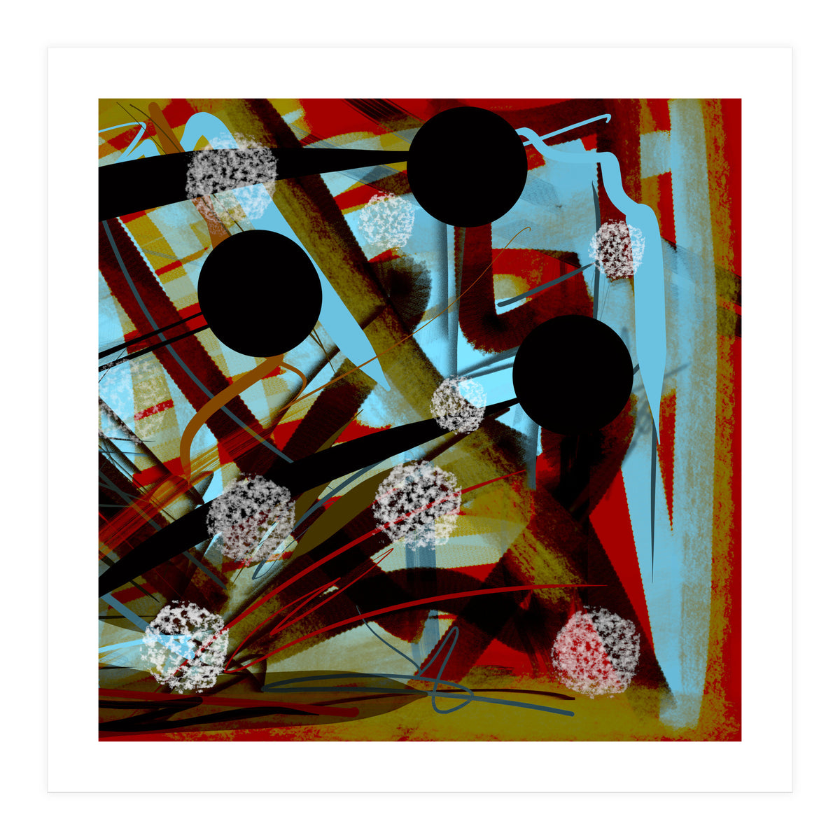 Brown In Sepia With White Drops (Print Only)