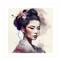 Watercolor Modern Geisha #8 (Print Only)