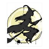 Witch on her broom sketch (Print Only) thumbnail