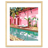 Vacay Villa | Blush Pink Summer Architecture | Tropical Travel Building | Palm Bohemian Resort thumbnail