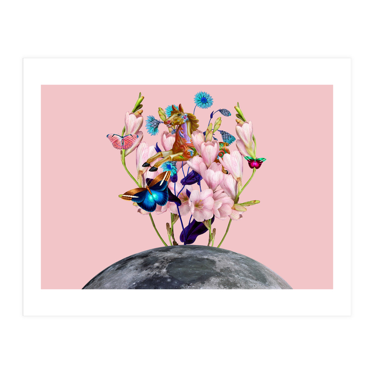 Moon Horse #collage (Print Only)