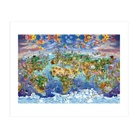 World Wonders Illustrated Map (Print Only)