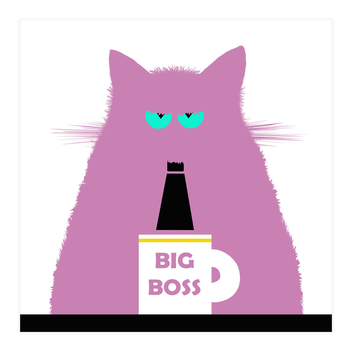 Big Boss Lilac Cat  (Print Only)