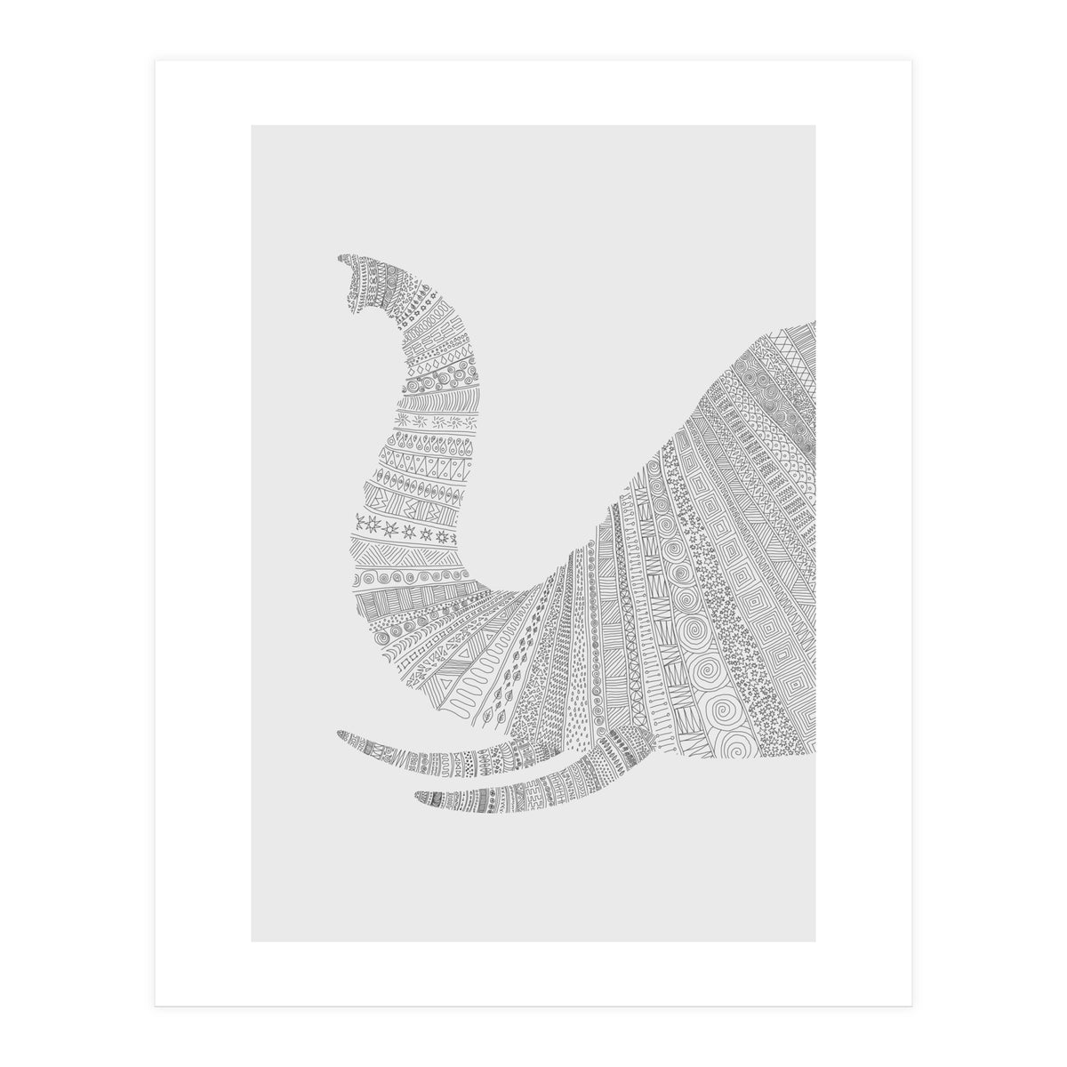 Elephant Grey Poster (Print Only)