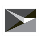 Geometric Shapes No. 73 - black & grey triangles  (Print Only) thumbnail