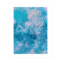 Abstract Watercolor Pink Blue (Print Only)