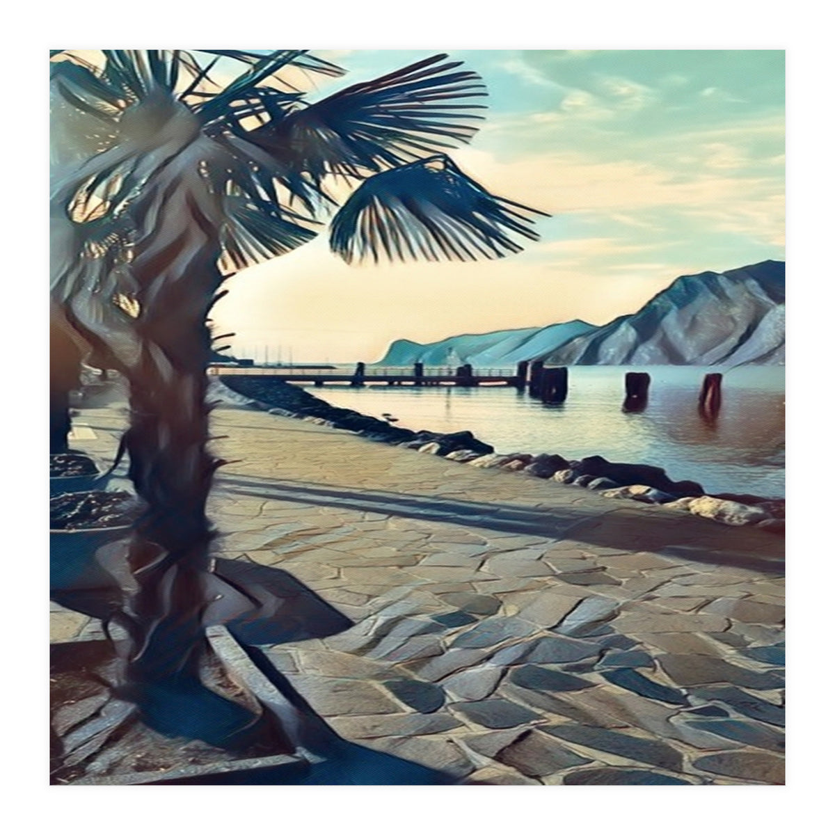 A walk on Lake Garda, Italy. (Print Only)