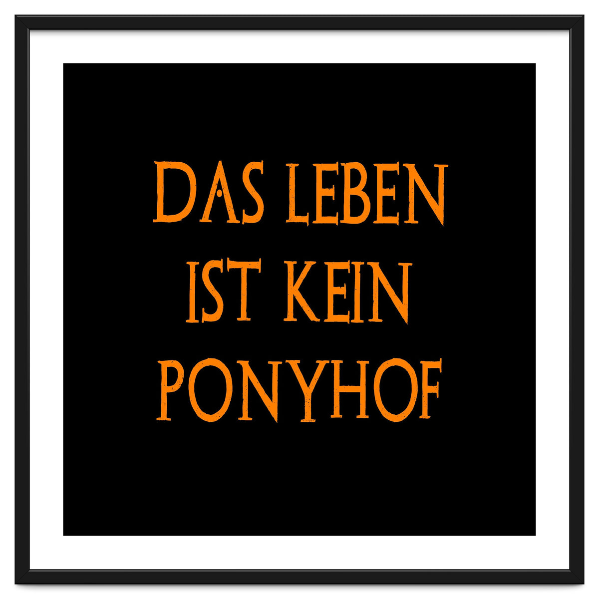 Das Leben Ist kein ponyhof - German sayings