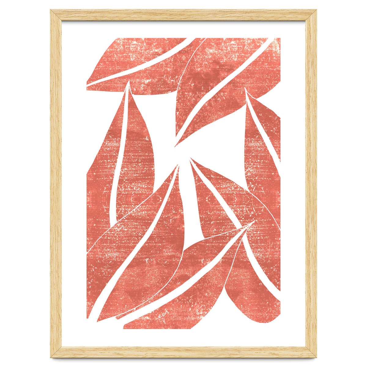 Abstract Terracotta Leaves 1 - Burnt Orange