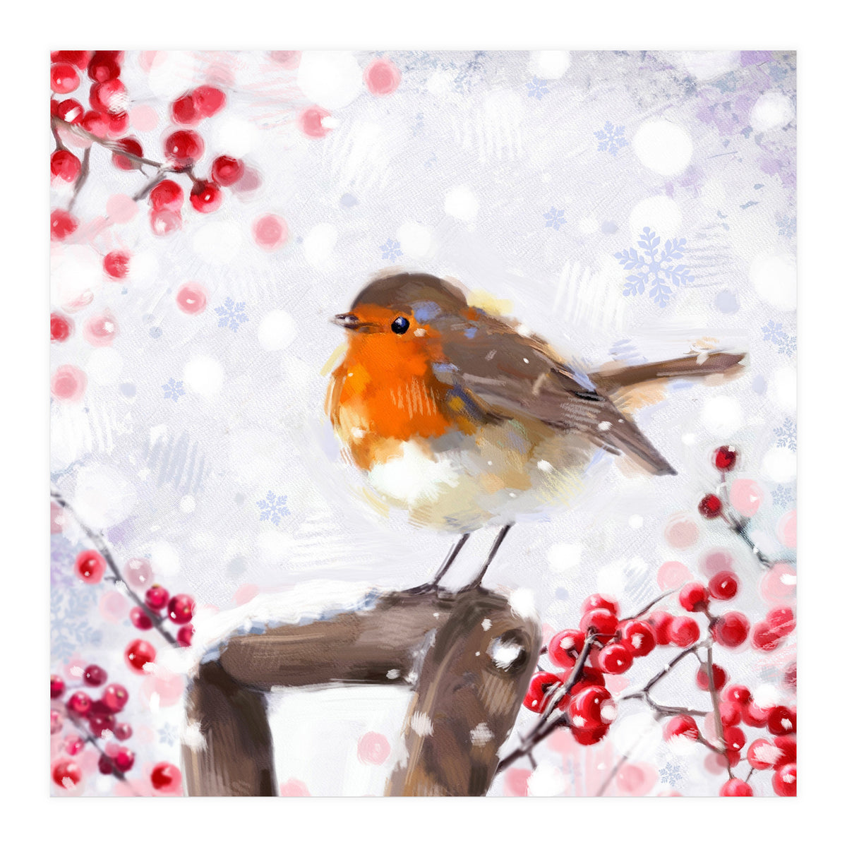 Winter robin (Print Only)