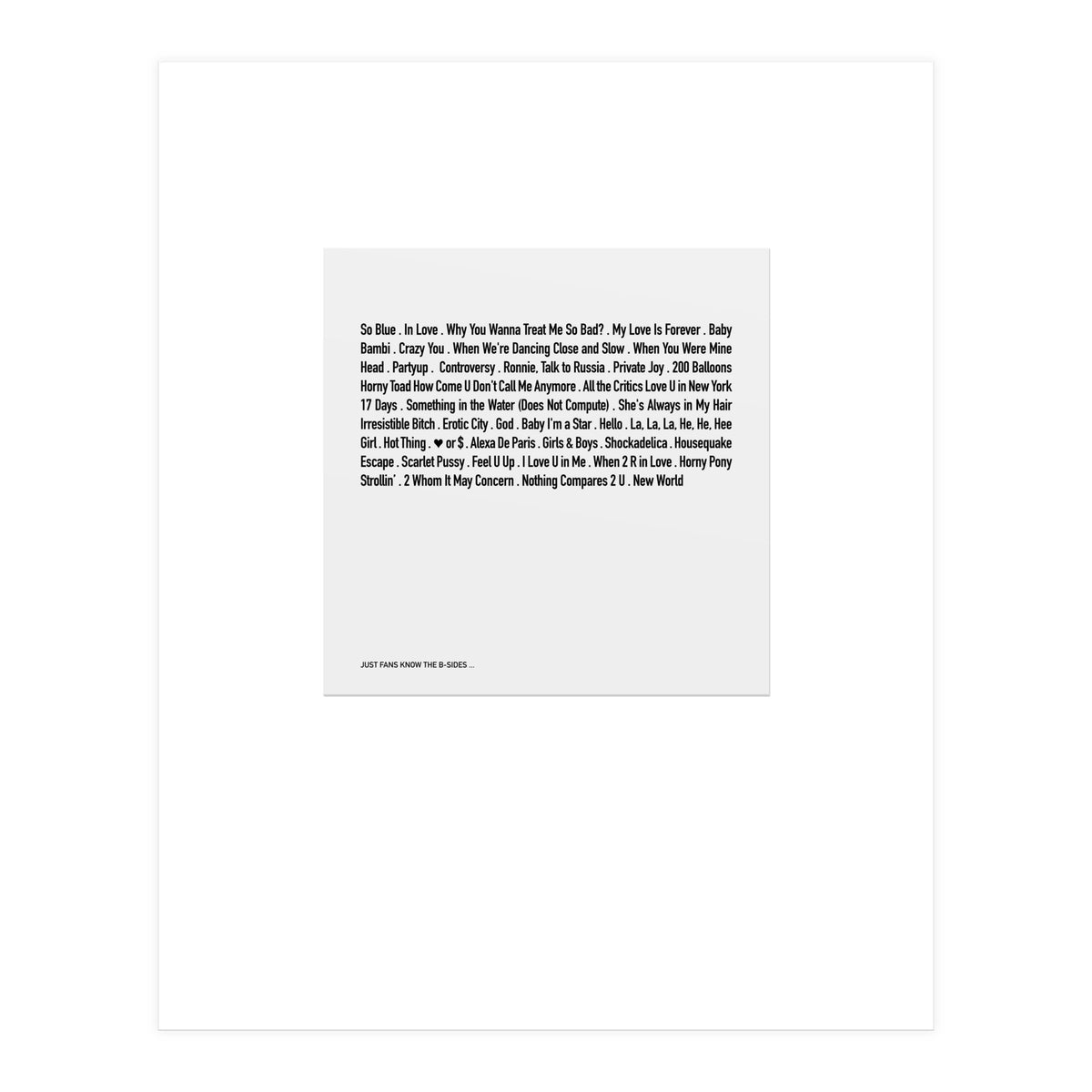 JUST PRINCE (Print Only)