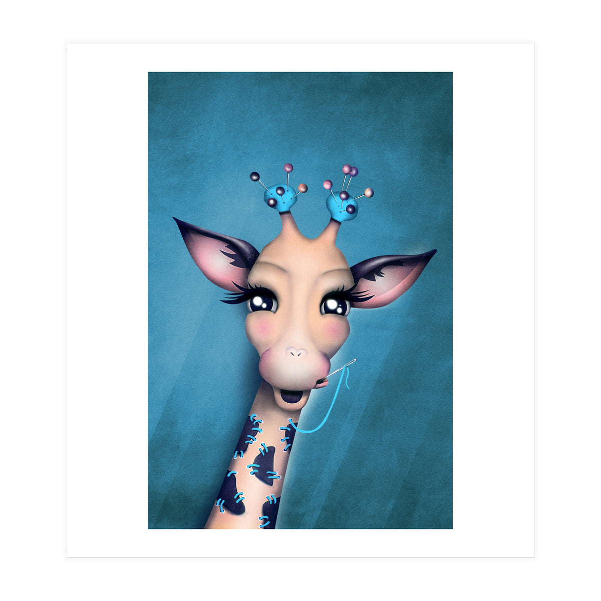 Pin Cushion Giraffe (Print Only)