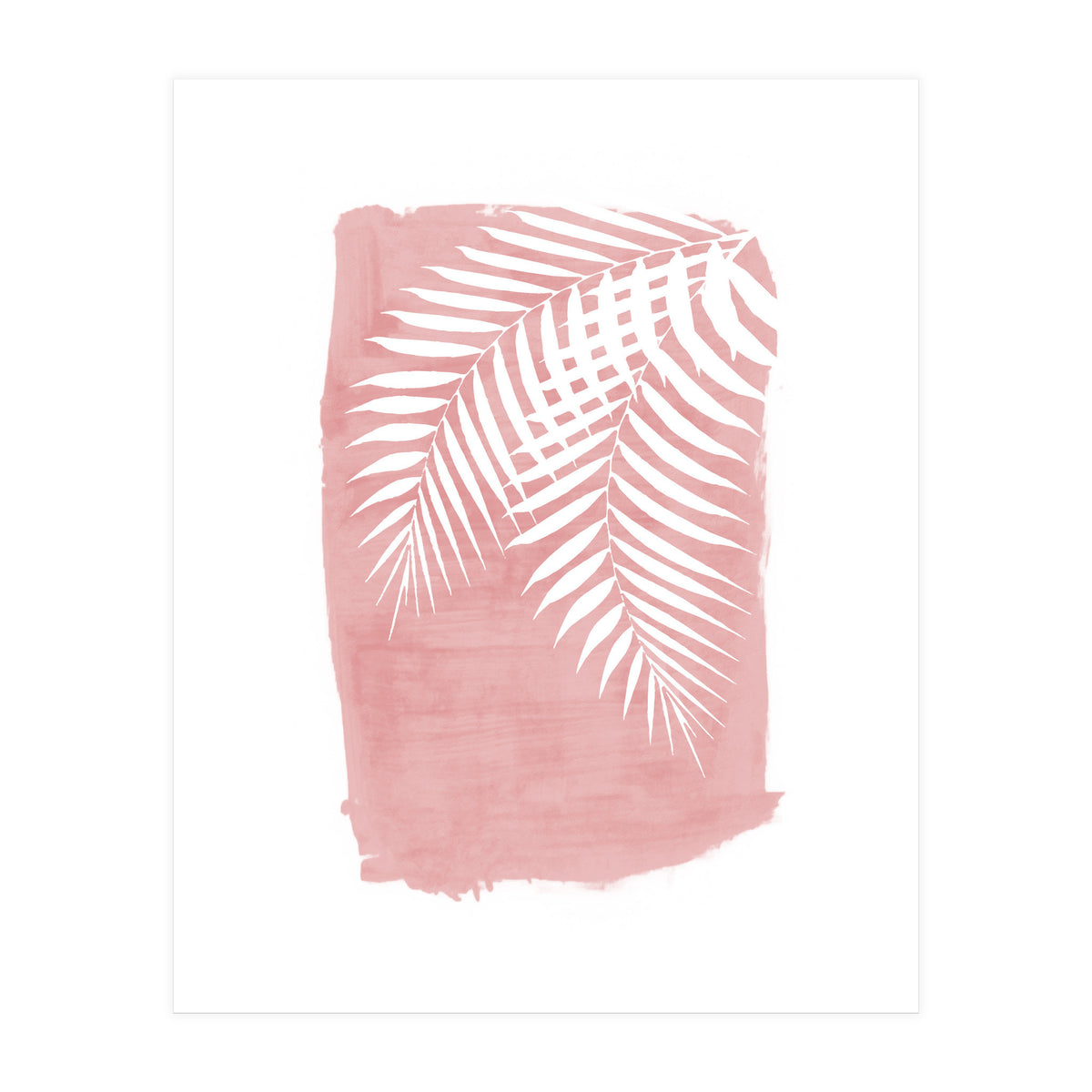 Palm Leaves On Pink (Print Only)