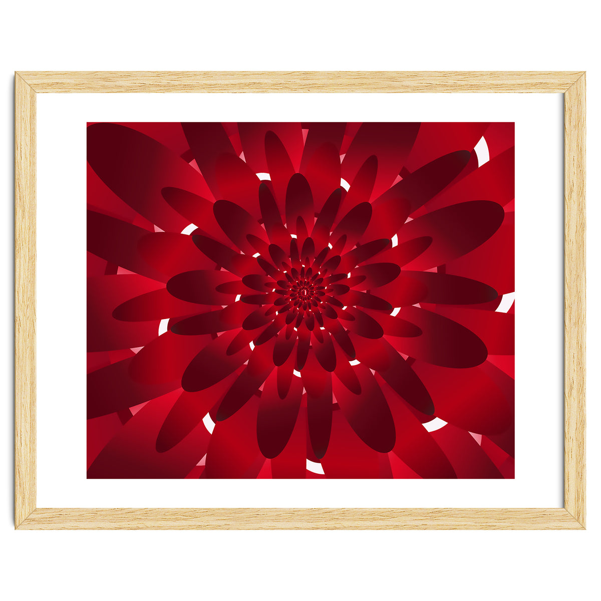 Abstract Modern Red Floral Design Art