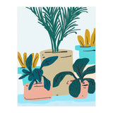 Little House Plants | Pastel Botanical Nature Plant Pots | Bohemian Cute Chic Palm Modern (Print Only) thumbnail