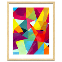 The Abstract Bohemian, Contemporary Geometric Shapes Painting, Eclectic Colorful Maximalist Modern