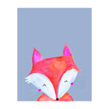 Woodland Fox On Grey (Print Only) thumbnail