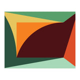 Geometric Shapes No. 18 - orange, green & purple (Print Only) thumbnail