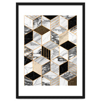 Marble Cubes 2 - Black and White