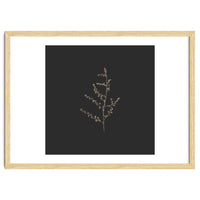 Dainty Botanicals in Gold and Black - Square