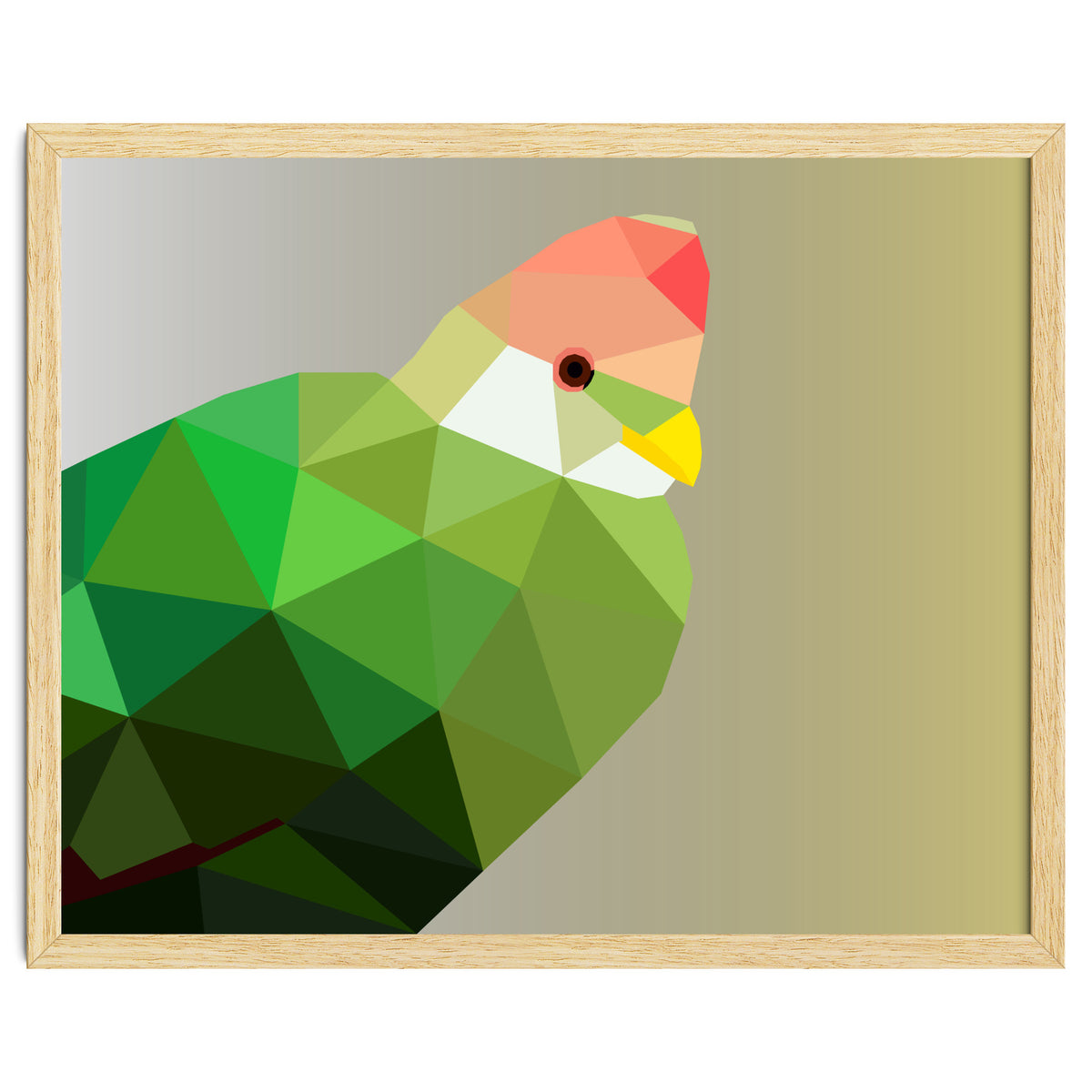 Red Crested Turaco Low Poly Art