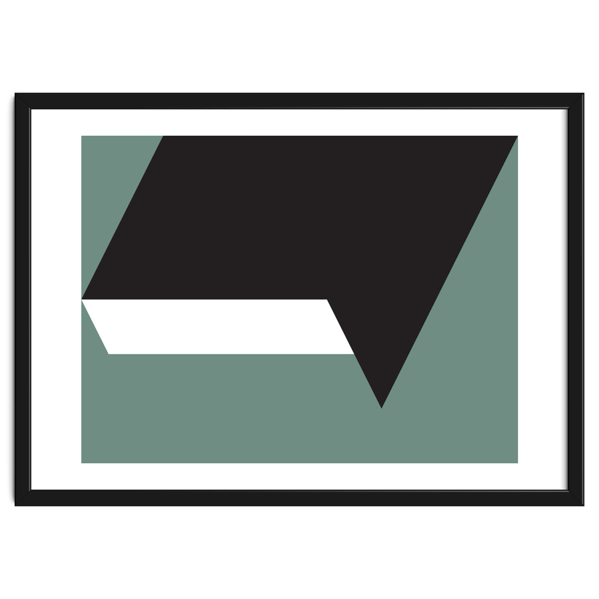 Geometric Shapes No. 85 - black, white & grey