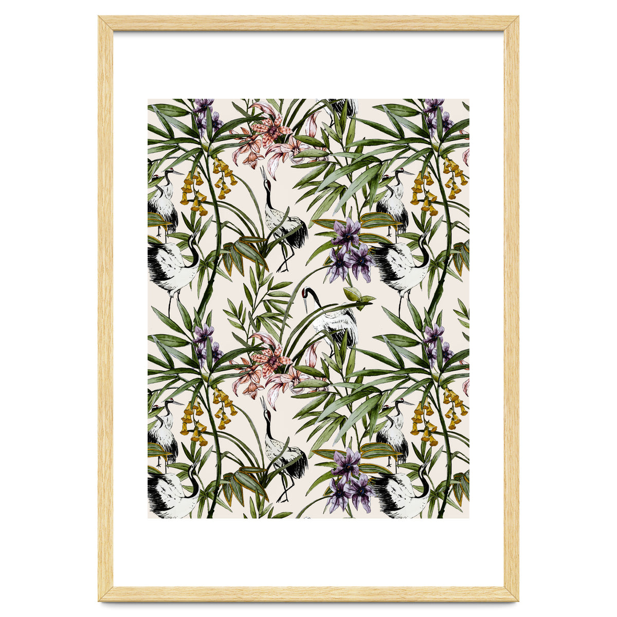 Asian crane pattern - 02