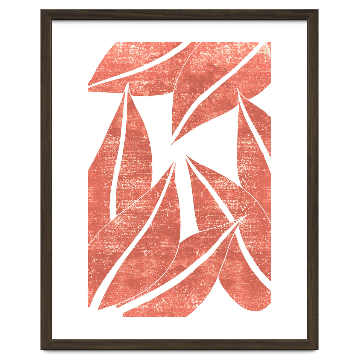 Abstract Terracotta Leaves 1 - Burnt Orange