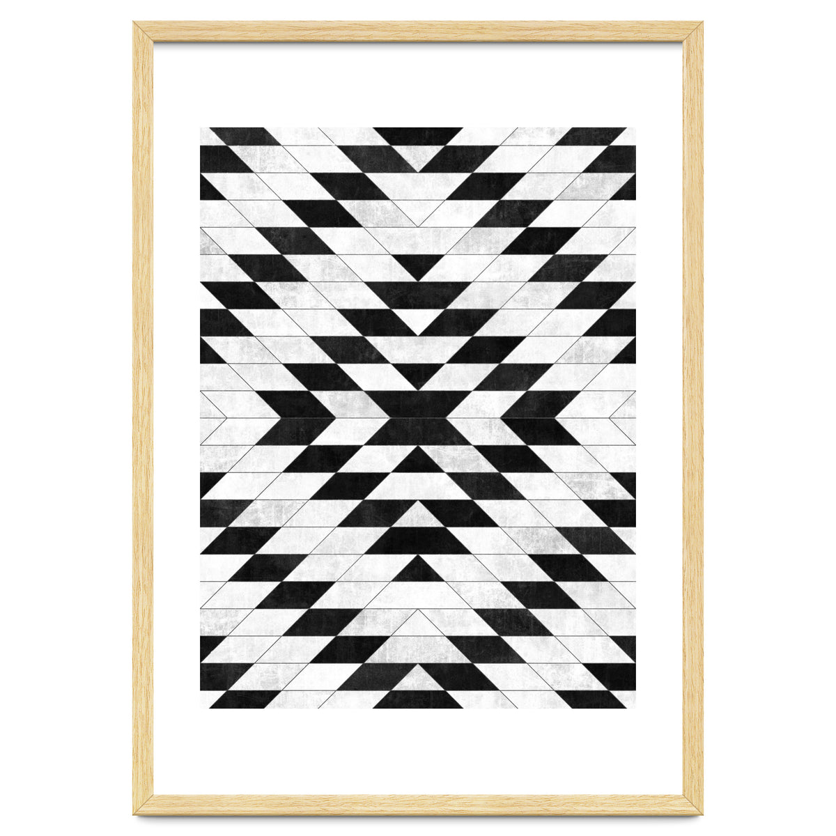 Urban Tribal Pattern No.15 - Aztec - White Concrete