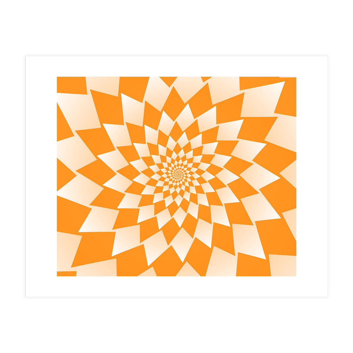 Abstract Orange Geometric  (Print Only)