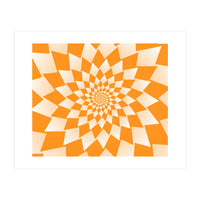 Abstract Orange Geometric  (Print Only)